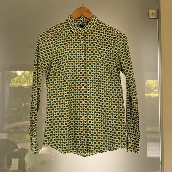 JCrew bee heart print shirt. - Picture 1 of 7